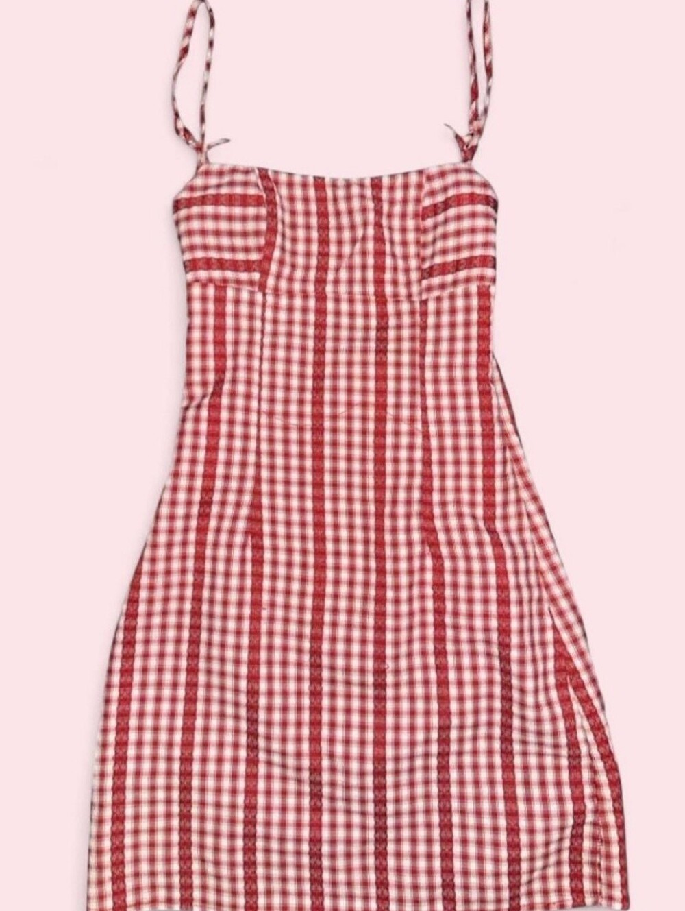 RSQ Gingam Red Mini Dress